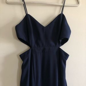 Fame & Partners Navy Blue Prom Dress